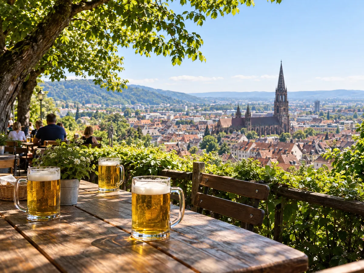 Freiburg im Sommer, Biergarten